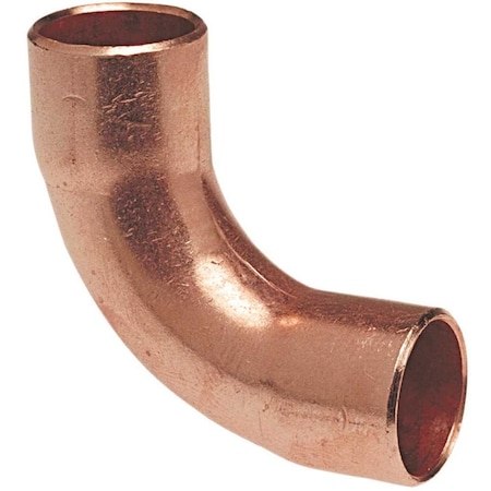 Nibco 3/8 in. Copper Pressure Cup x Cup 90 Degree Long Radius Elbow Fitting I607LT38